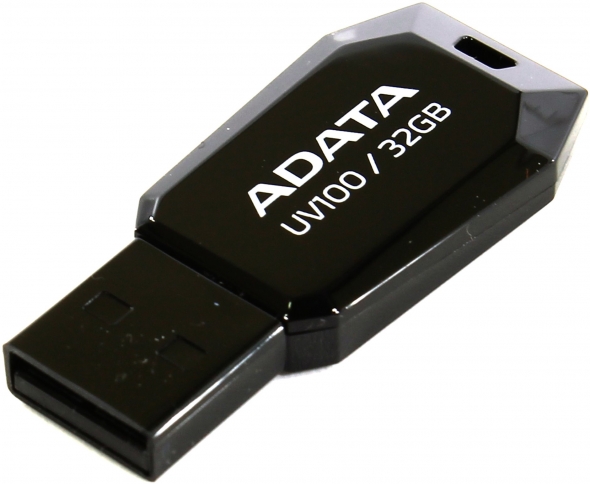 Флеш-накопитель USB  32GB  A-Data  UV100  чёрный