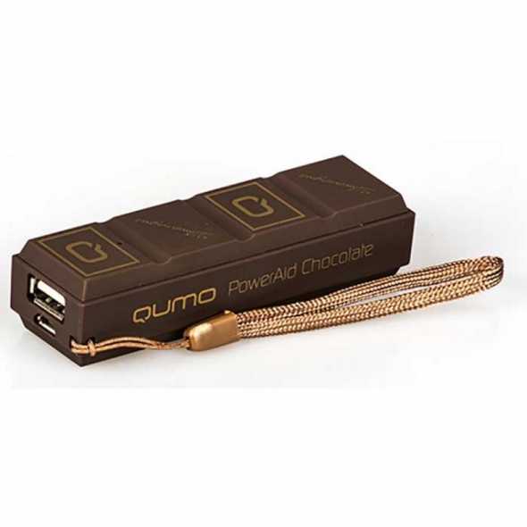 Резервная батарея ЗУ QUMO PowerAid Chocolate, шоколадный, 2600 mAh.
