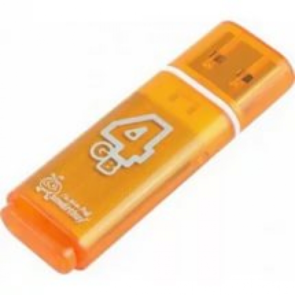 Флеш-накопитель USB  4GB  Smart Buy  Glossy  оранжевый