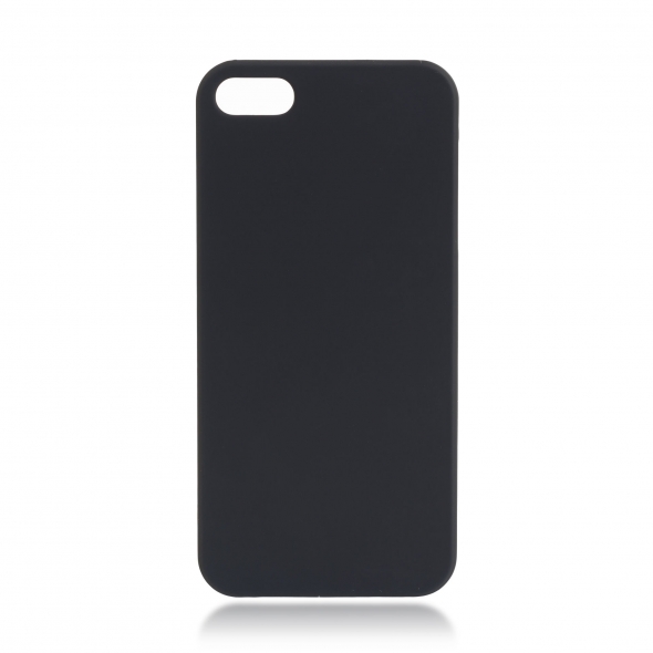 чехол софт тач iPhone 5 4D (черный)