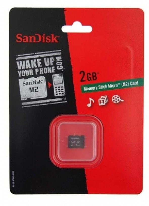 карта памяти  SanDisk M2 2gb без переходника
