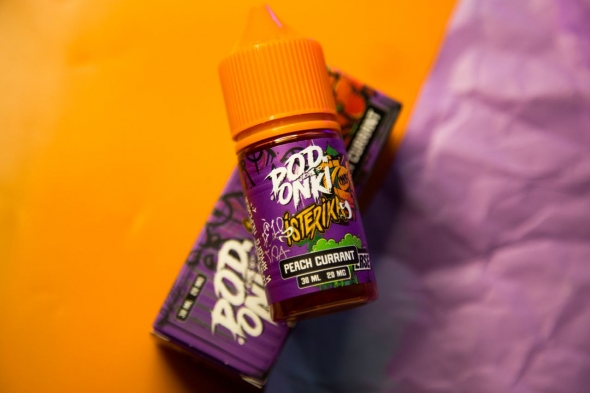 жидкость для электронных сигарет PODONKI х ISTERIKA ( подонки истерика ) Peach Currant ( смородина и персик )30ml 20 mg salt hard