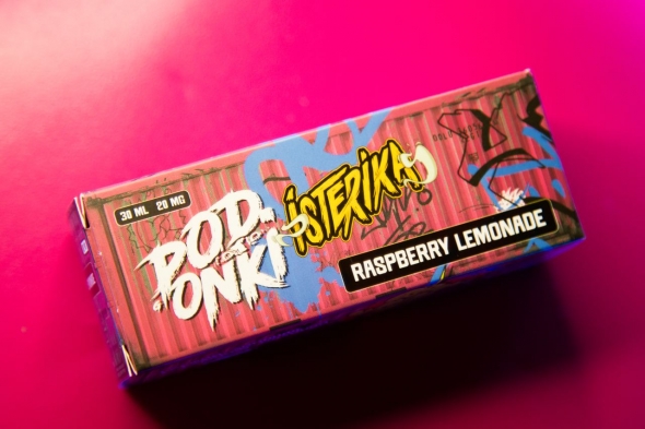 жидкость для электронных сигарет PODONKI х ISTERIKA ( подонки истерика ) Raspberry Lemonade (малиновый лимонад ) 30ml 20 mg salt hard