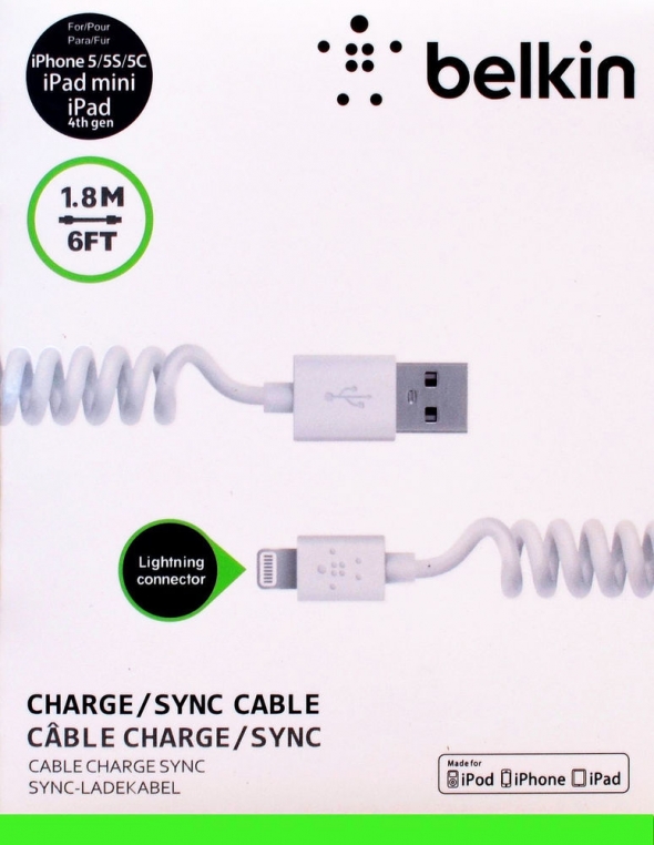 кабель iPhone 5 BELKIN  пружина