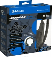 Гарнитура DEFENDER Warhead G-170, чёрная. Накладные.