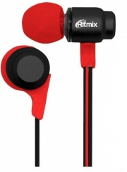 Наушники Ritmix RH-183  (чёрные/красные)