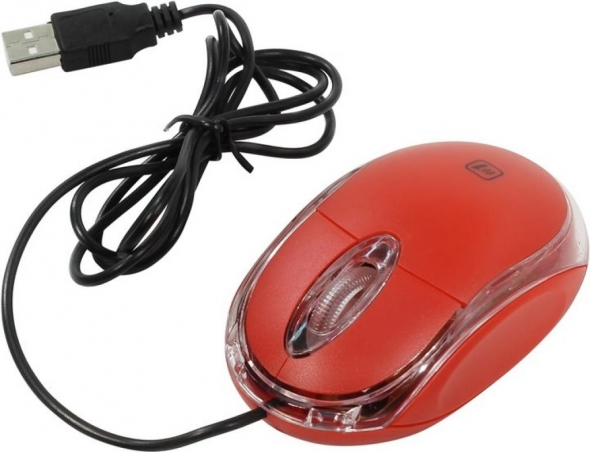 Мышь DEFENDER MS-900, красный, USB, проводная.