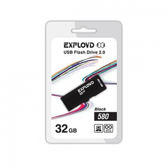 Флеш-накопитель USB  32GB  Exployd  580  чёрный